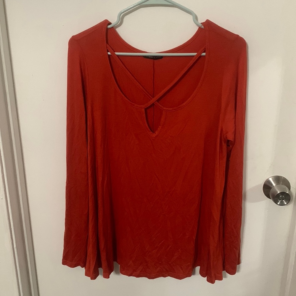 Orange Long Sleeve Top crossover